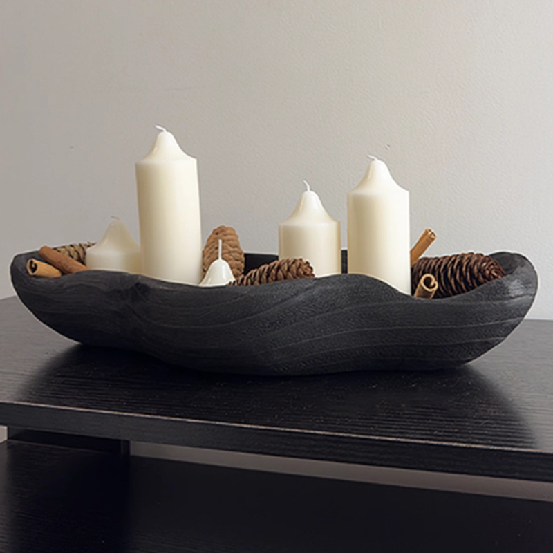 Kitchen Appliances Vintage - Wood Black Storage Tray Desktop Decorative