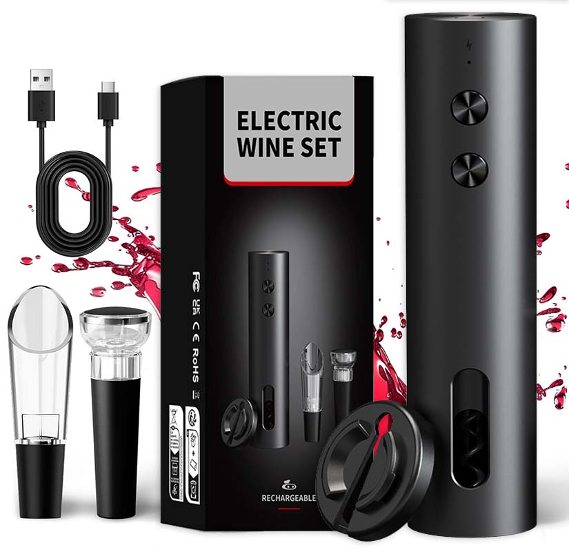 4-in-1 Electric Bottle Wine Op - Wine Opener Electric ulasan dan harga