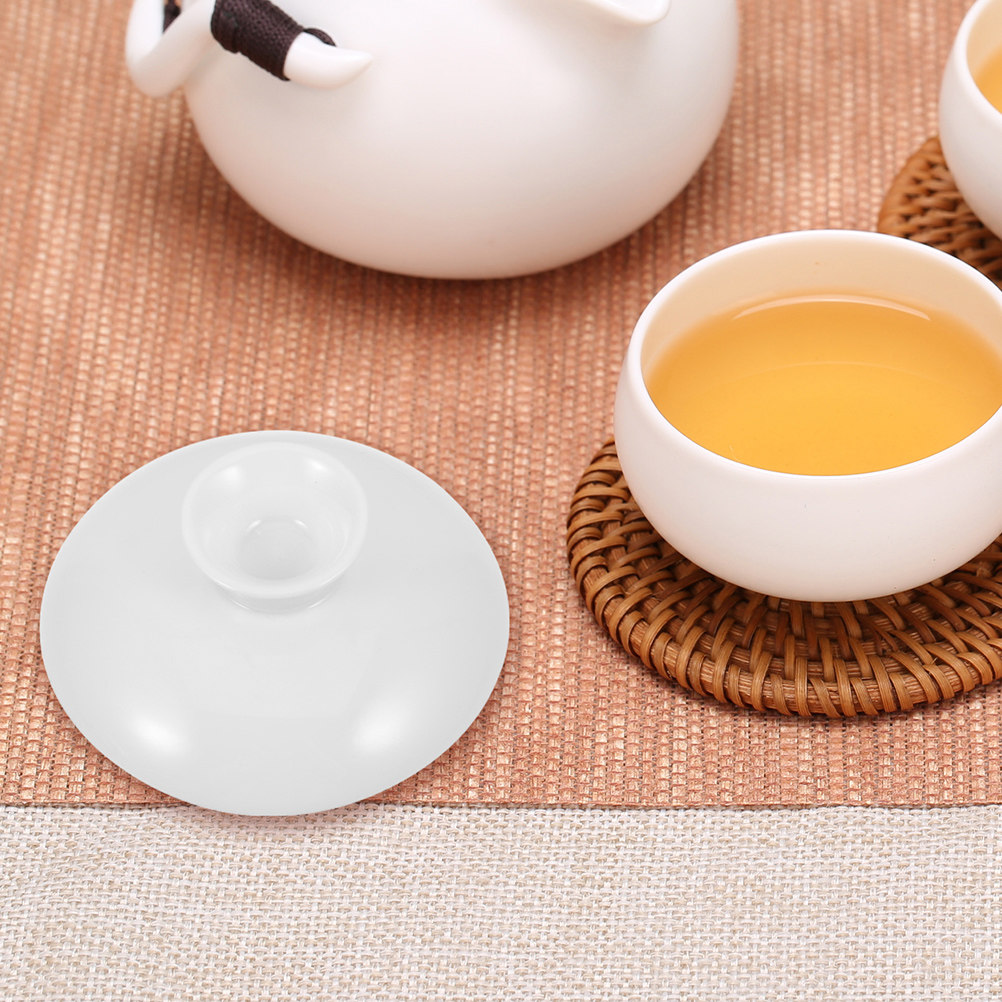 Ceramic Tea Cup Lid White Fini - Kitchen Appliances Vintage ulasan dan harga