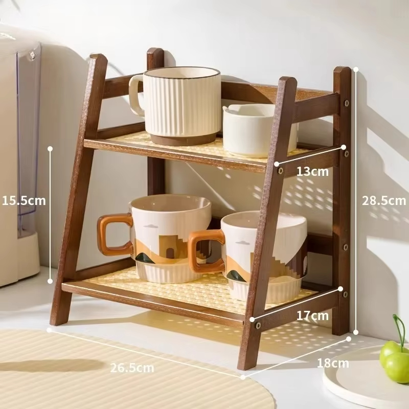 Retro Bamboo 2 Layer Storage R - Kitchen Appliances Vintage ulasan dan harga