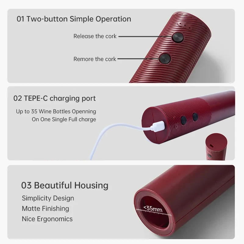 HOMEFISH Electric Wine Bottle  - Wine Opener Electric ulasan dan harga