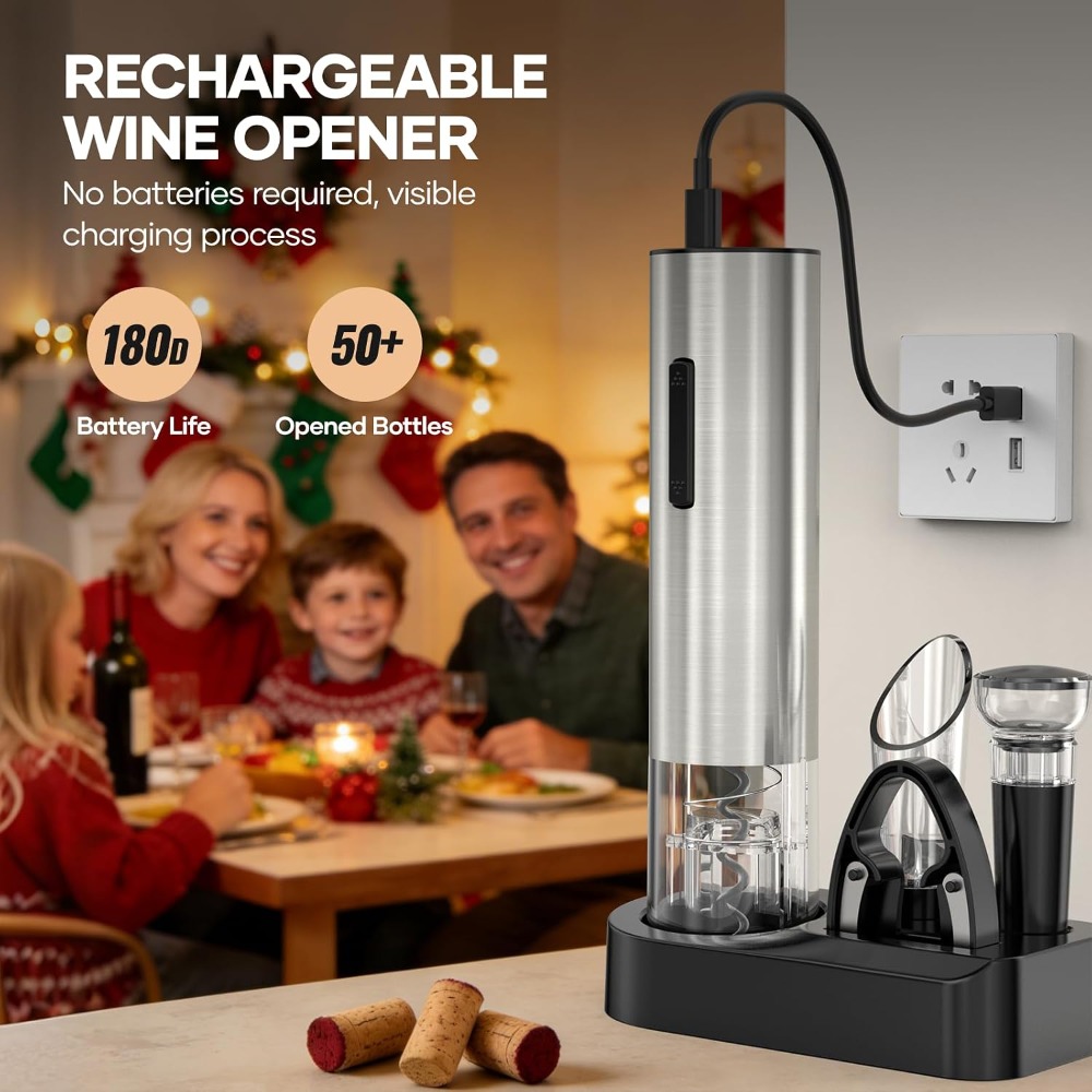 USB Electric Wine Opener,Recha - Wine Opener Electric ulasan dan harga