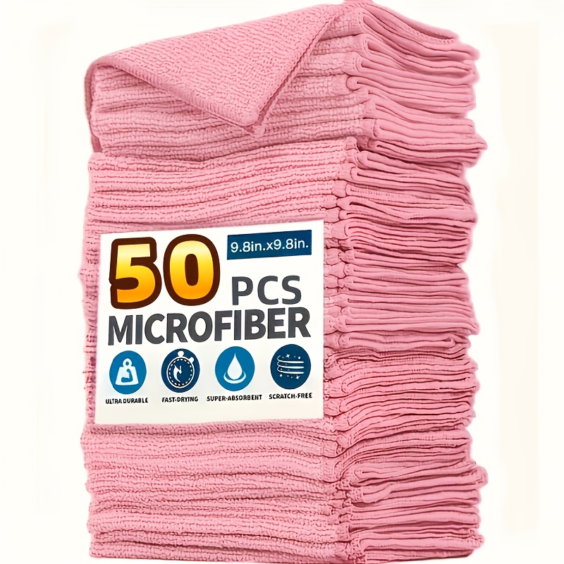 1-50Pcs Light Pink Microfiber  - Kitchen Appliances For Home ulasan dan harga