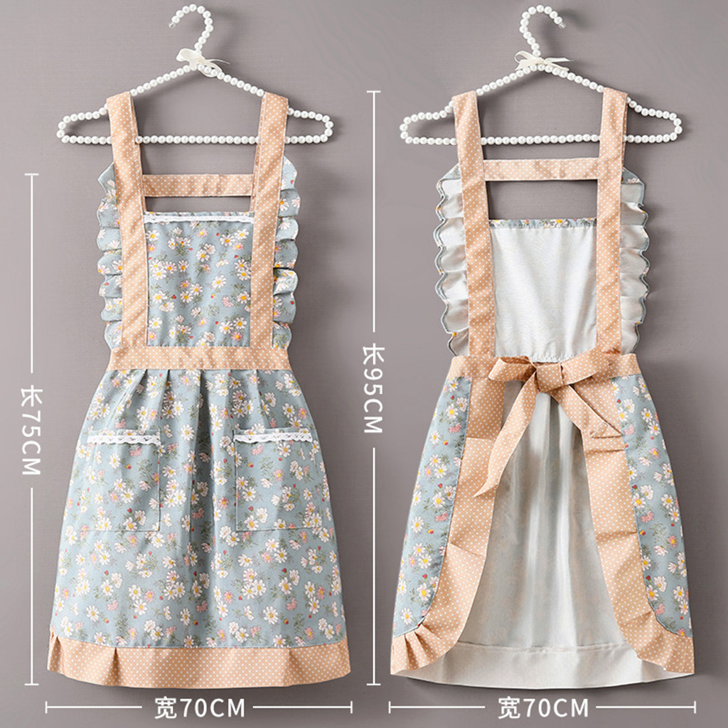 Retro woman Floral Aprons BBQ  - Kitchen Appliances Vintage ulasan dan harga
