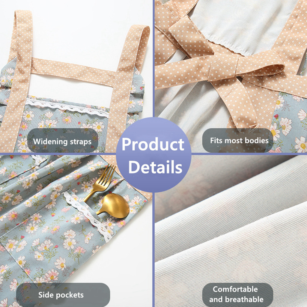 Retro woman Floral Aprons BBQ  - Kitchen Appliances Vintage ulasan dan harga
