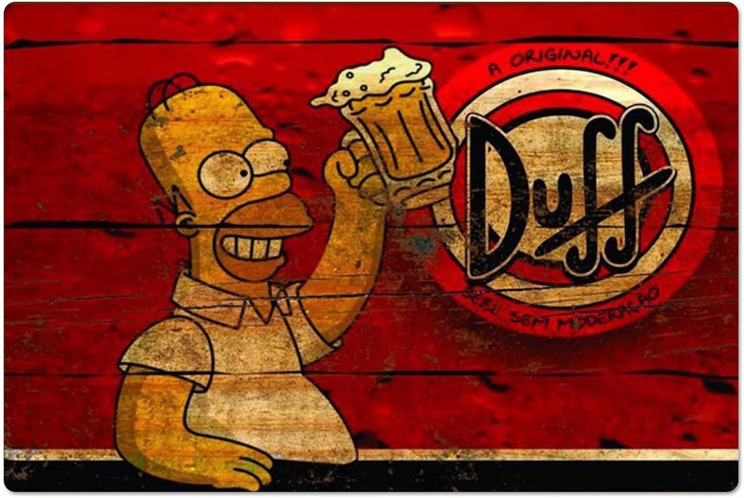 Retro Metal Poster Homer Duff  - Kitchen Appliances Vintage ulasan dan harga
