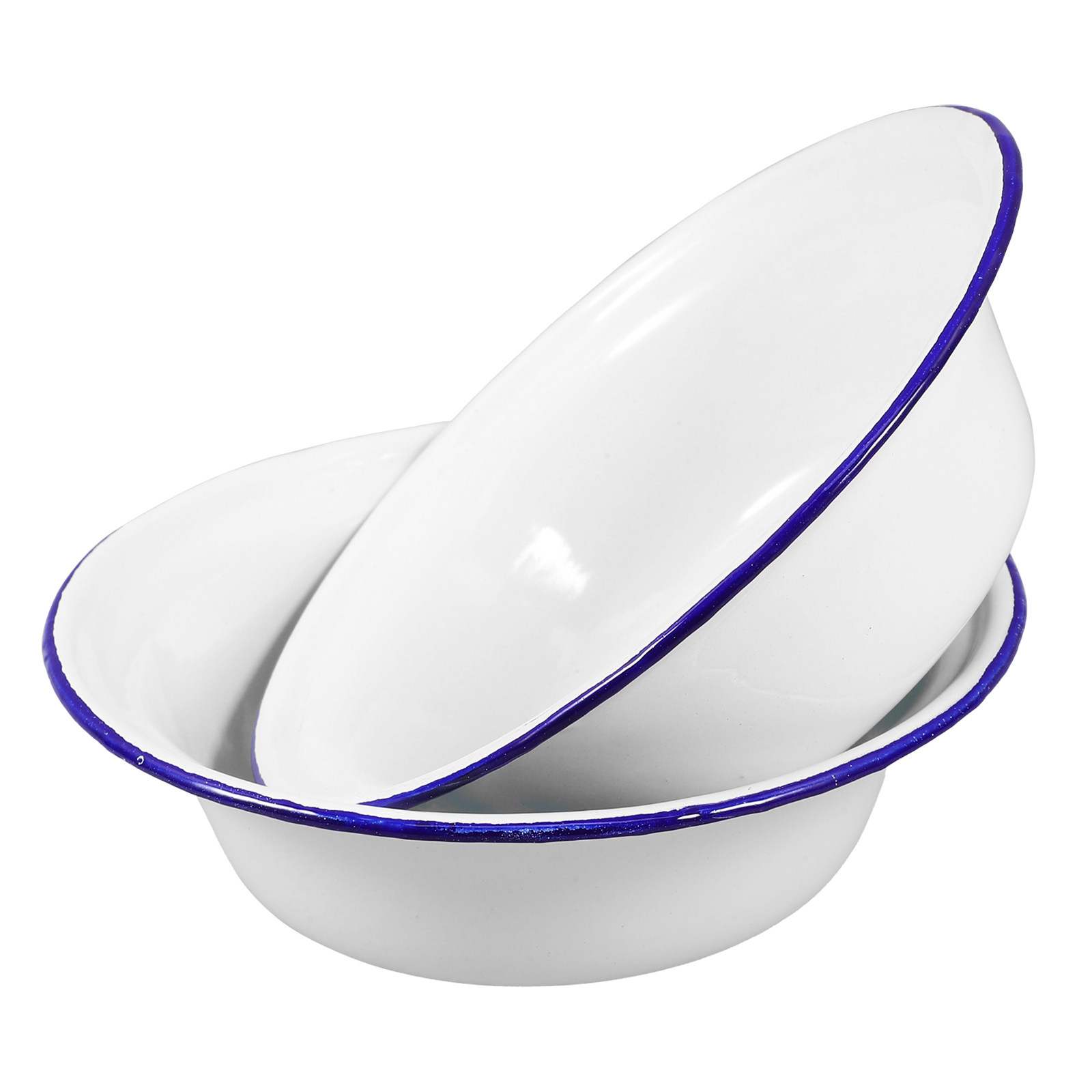 2Pcs Household Enamel Bowls So - Kitchen Appliances Vintage ulasan dan harga