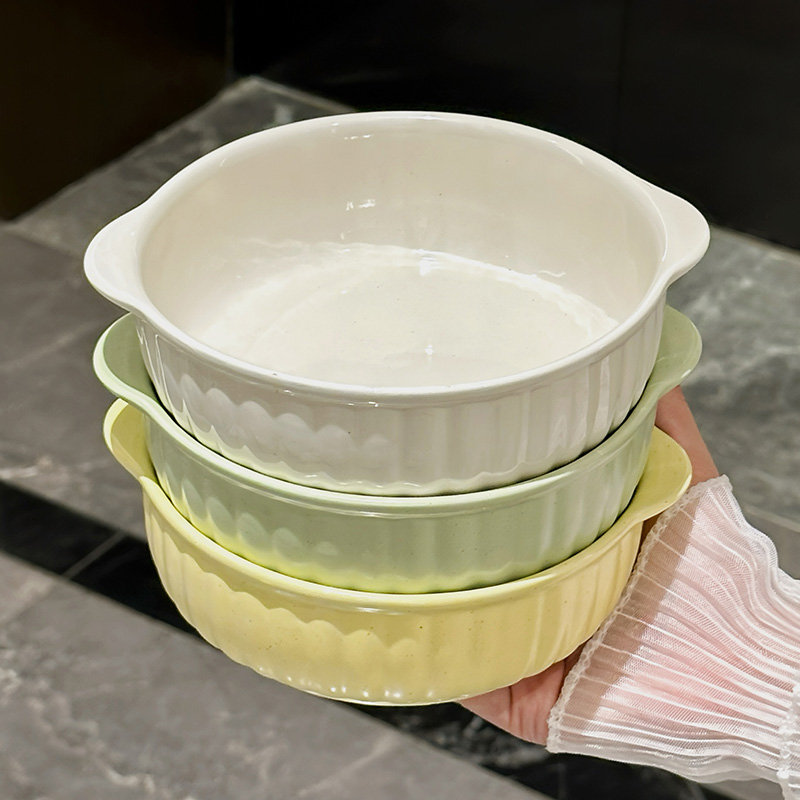 One Double-Ear Ceramic Bowl, O - Kitchen Appliances For Home ulasan dan harga